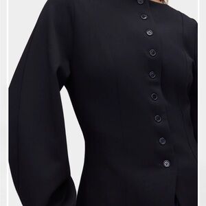 New Align Bonnie Black Ponte Waisted Blazer